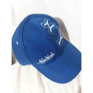 Unisex New York Adjustable Blue/Wht Embroidered Ball Cap